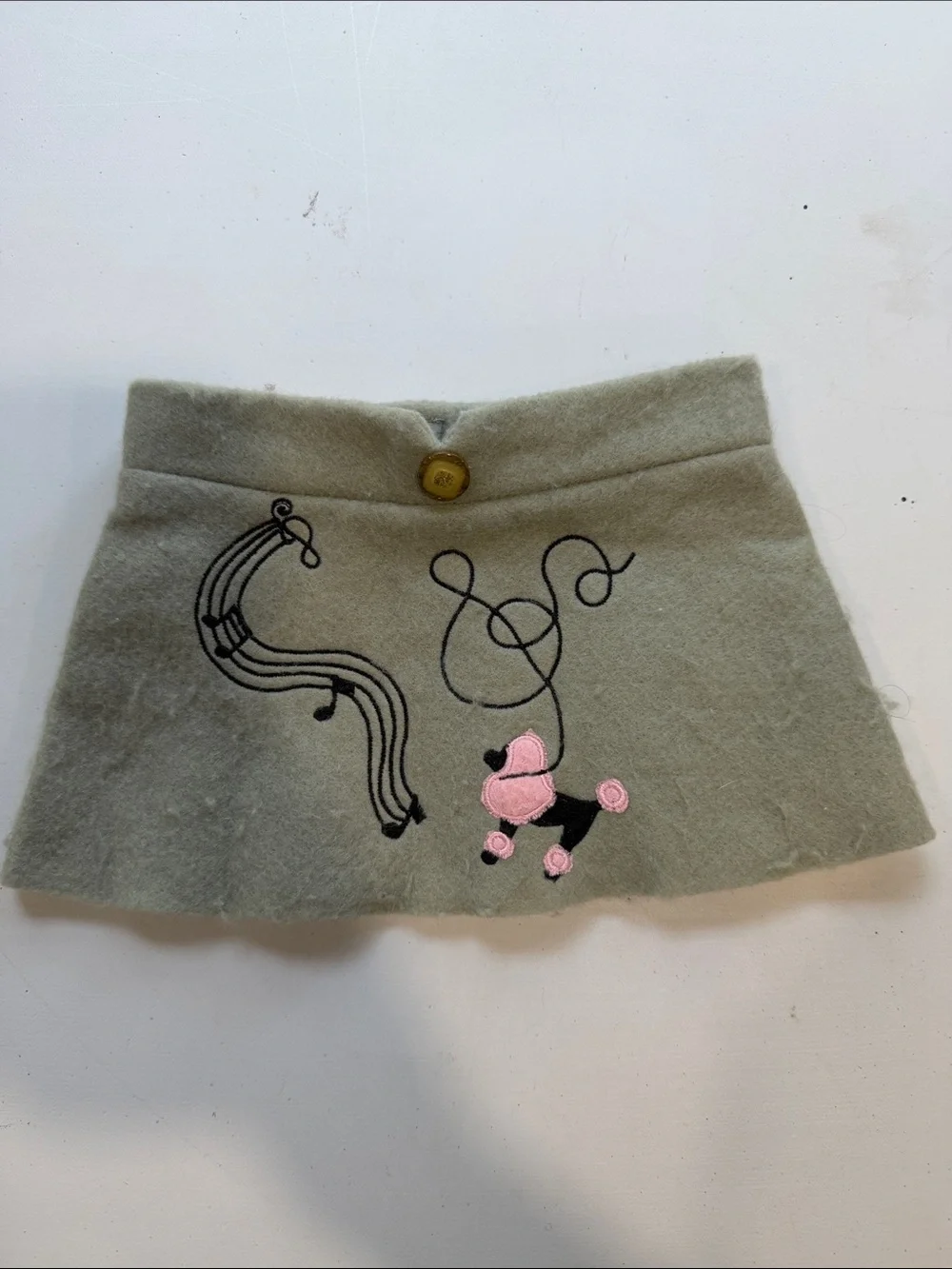 Plush Clothing Set Fits Build-A-Bear Grey Skirt & Black Poodle
